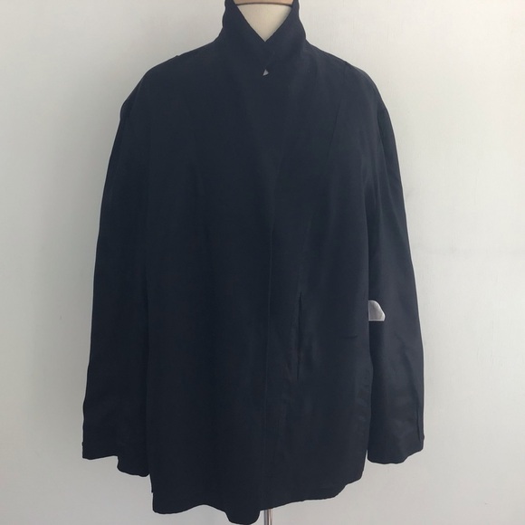 Jones New York Linen blend black fully lined 3 button blazer size 24W - Picture 6 of 14